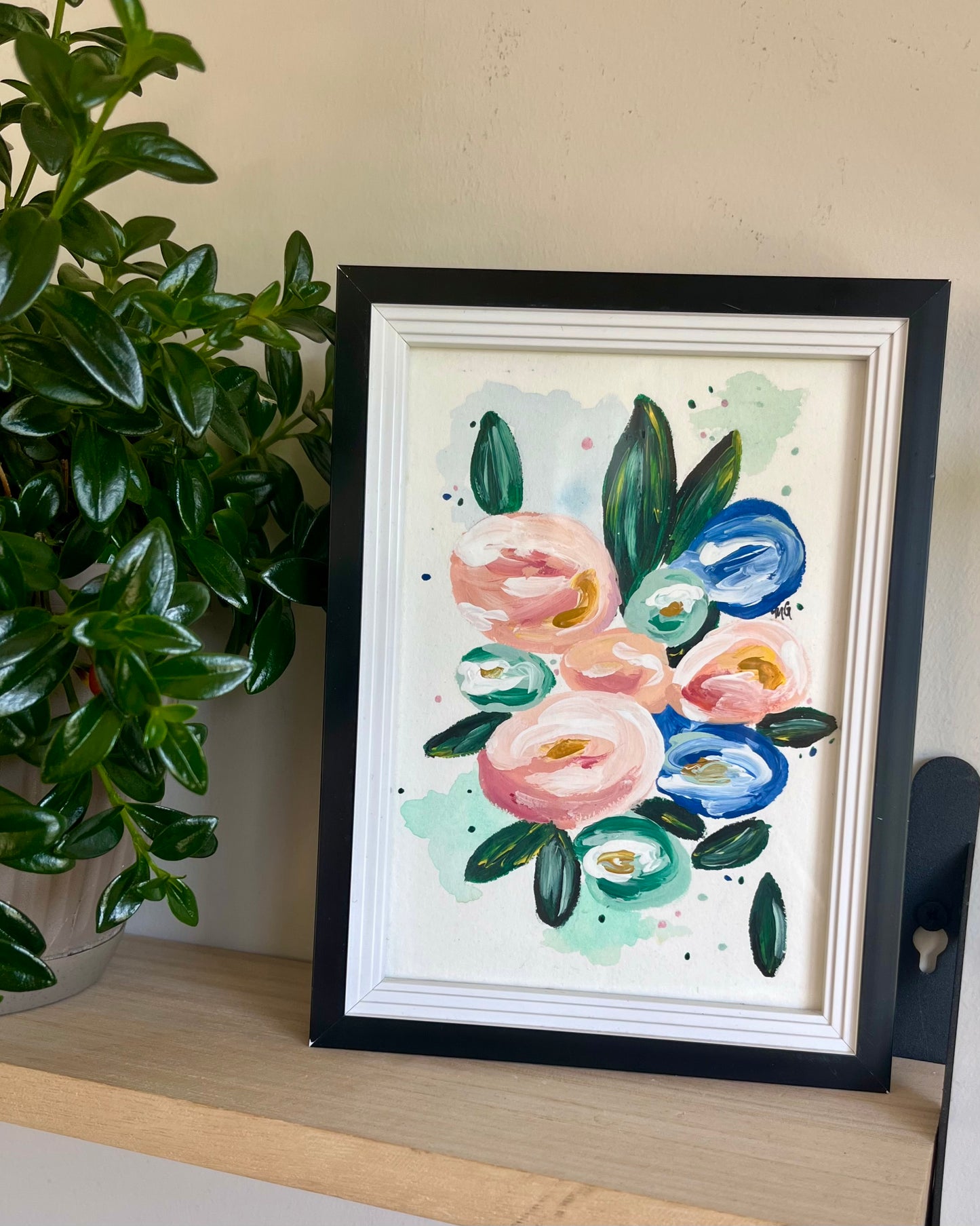 MG Artwork: "Pretty in Pastel Florals" (5"x7" Original Acrylic)