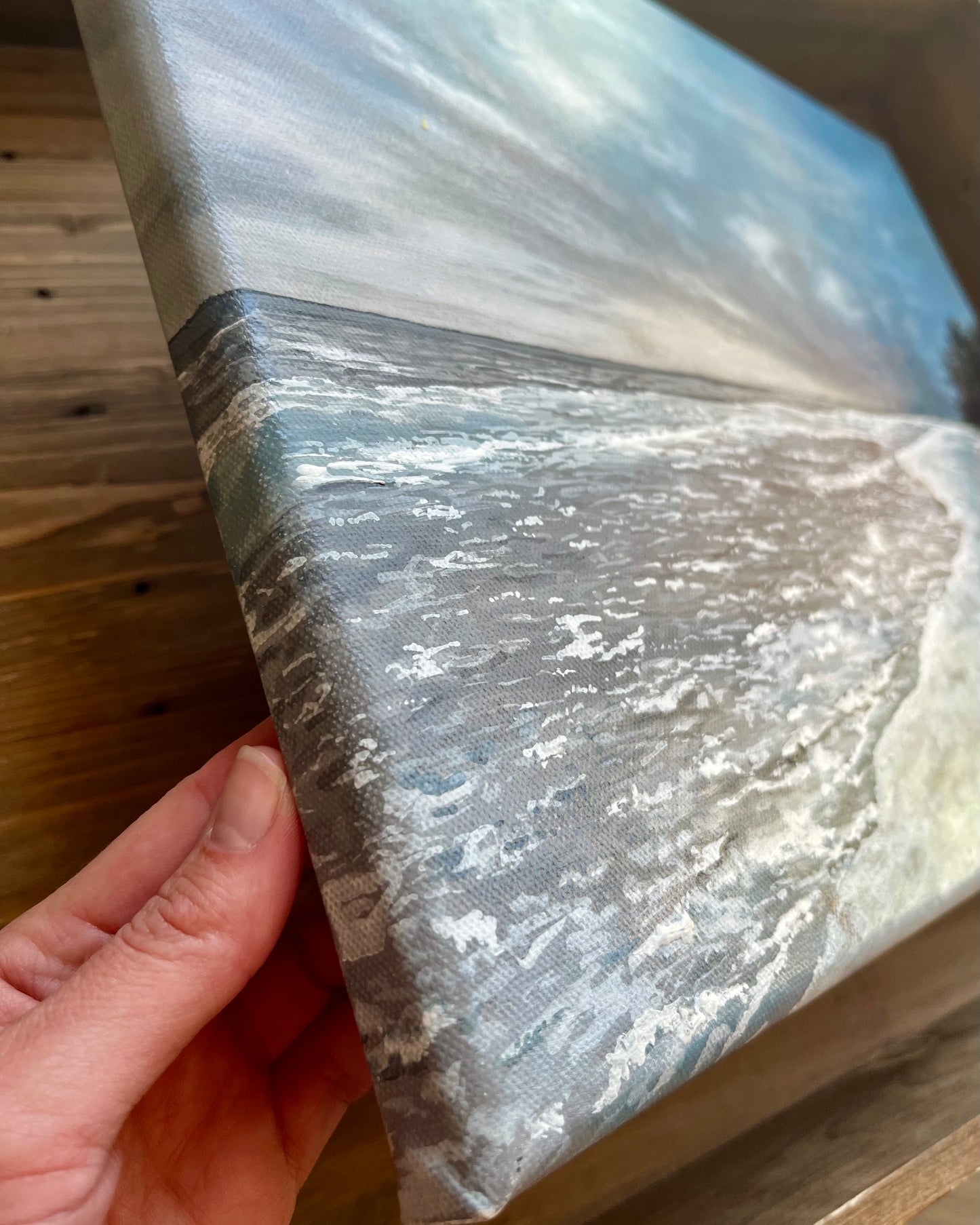 MG Artwork: Frigid Presqu'ile Shores (Original, Acrylic Painting, 12"x16")