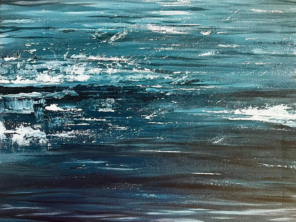 MG Artwork: Sea Spray, Original acrylic painting, 12"x16"